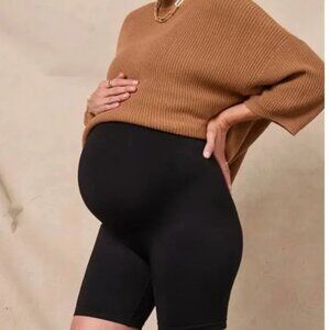 Blanqi belly support metenity bike shorts black